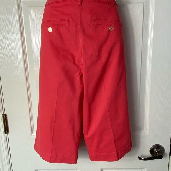 BANDOLINO WOMENS Size 8 Coral TrouserBermuda Shorts NWT - Picture 2 of 9